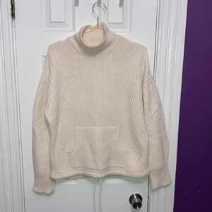 J. Crew‎ Off-White Knit Turtleneck Sweater